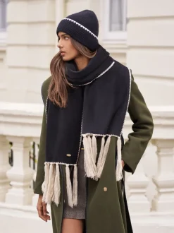 Lipsy Noir - Bonnet bordé de coutures Online