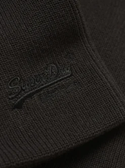 Superdry Noir - Bonnet Essential en maille à logo Best