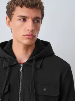 Next Noir - Borg Veste-chemise doublée en polaire New