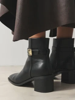 Next Noir - Bottes à talon carré Forever Comfort® à boucle Clearance