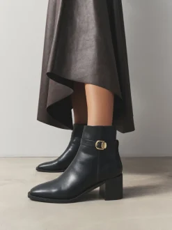 Next Noir - Bottes à talon carré Forever Comfort® à boucle Clearance