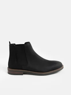 Next Noir - Bottes Chelsea en cuir cireux Outlet