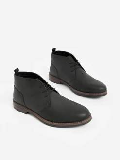 Next Noir - Bottes Chukka en cuir cireux Online