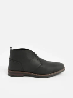 Next Noir - Bottes Chukka en cuir cireux Online