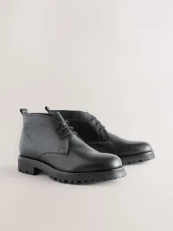 Next Noir - Bottes Chukka en cuir épais Best