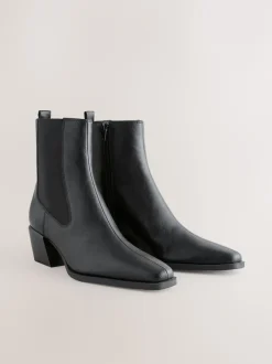 Next Noir - Bottes de cow-boy western Chelsea Style Sale
