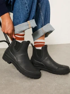 Fat Face Noir - Bottes de pluie en caoutchouc FatFace Outlet