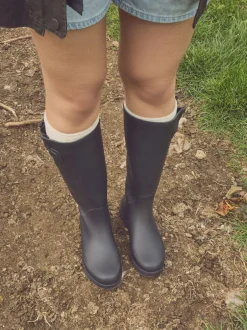 Next Noir - Bottes en caoutchouc hauteur genou Discount