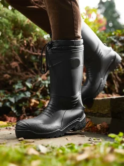 Next Noir - Bottes en caoutchouc doublées Clearance