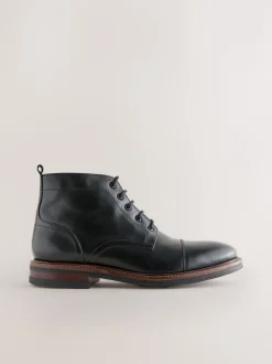 Next Noir - Bottes en cuir à bout renforcé Discount