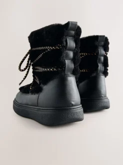 Next Noir - Bottes imperméables en peau de mouton Hot