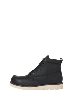 JACK & JONES Noir - Bottes en cuir Clearance