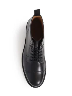 Jones Bootmaker Noir - Bottes Finch en cuir à lacets Best