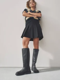 Next Noir - Bottes épaisses Forever Comfort® en cuir à bout rond Online