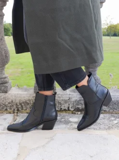 Novo Noir - Bottes western Diablo à talons bas Outlet