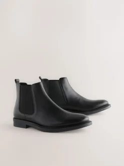 Next Noir - Bottines Chelsea en cuir élégantes Discount