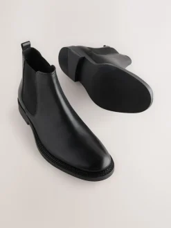 Next Noir - Bottines Chelsea en cuir élégantes Discount