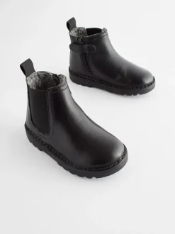 Next Noir - Bottines Chelsea en cuir doublées Best