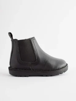 Next Noir - Bottines Chelsea en cuir doublées Best