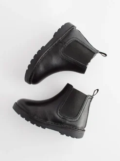 Next Noir - Bottines Chelsea en cuir doublées Best