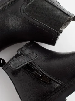 Next Noir - Bottines Chelsea en cuir doublées Best