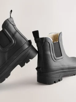 Next Noir - Bottines en caoutchouc avec doublure chaude Online