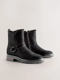 Next Noir - Bottines Forever Comfort® en fourrure synthétique New