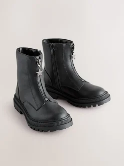Next Noir - Bottines zippées sur le devant Discount