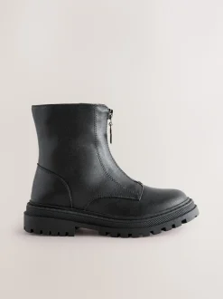 Next Noir - Bottines zippées sur le devant Discount