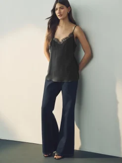 Next - Caraco à bretelles et bordures Dentelle Noir Hot