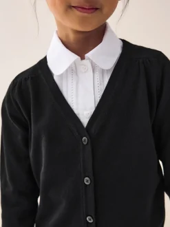 Next - Cardigan à col en V Cotton Rich School (3-16ans) Noir Hot