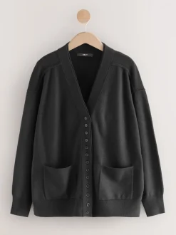 Next - Cardigan ultra-doux à col en V avec poches Noir Online