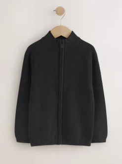 Next - Cardigan zippé en tricot (3-16ans) Noir