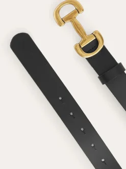 Boden Noir - Ceinture en cuir à bordures de mors Hot
