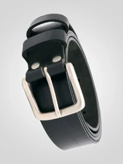 D555 Noir - Ceinture Gavin en Cuir véritable fabriqué à la main 3.7 Largeur cm Best