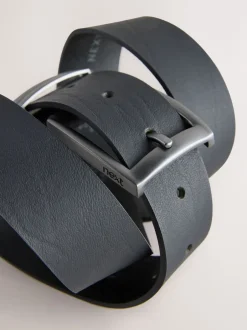 Next Noir - Ceinture en cuir avec double boucle Clearance