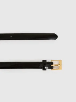 Reiss Noir - Ceinture fine en cuir Holly Hot