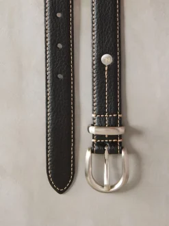 Next Noir - Ceinture mi-longue N. Premium Made In Italy Hot