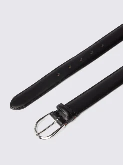 MOSS Noir - Ceinture en cuir italien Discount