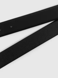 Reiss Noir - Ceinture Ricky en cuir Réversible New