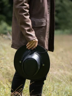 Lakeland Leather Noir - Chapeau en cuir Outback III style australien noir Online