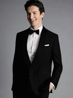 Charles Tyrwhitt Noir - Costume de soirée slim à revers châle : veste Best
