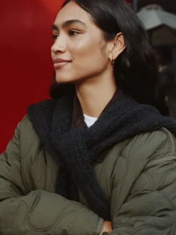 Next Noir - Écharpe à capuche en maille Outlet