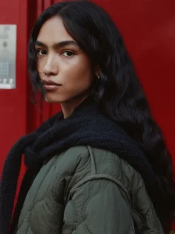 Next Noir - Écharpe à capuche en maille Outlet