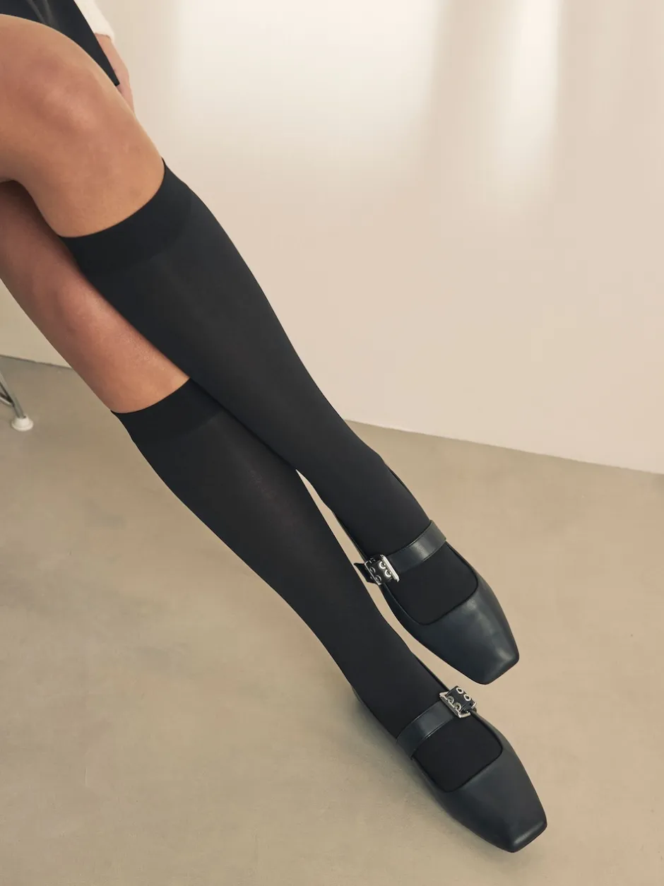 Next Noir - Chaussettes à hauteur de genou 60 Denier 3 Paquet Sale