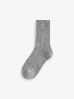 Next Noir - Chaussettes de cheville en laine mérinos thermale 2 Pack avec Cashmere Hot