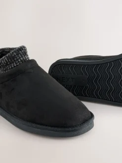 Next Noir - Chaussons bottines en maille à poignets