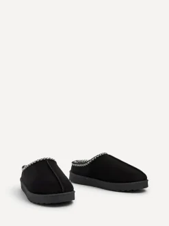 Linzi Noir - Chaussons Tana en faux daim à enfiler Discount