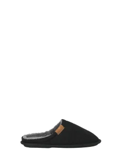 JACK & JONES Noir - Chaussons mules en velours côtelé Sale