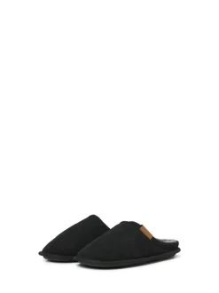 JACK & JONES Noir - Chaussons mules en velours côtelé Sale